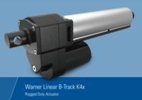 WARNER LINEAR B-TRACK K4X - RUGGED DUTY ACTUATOR DC MOTOR BALL SCREW